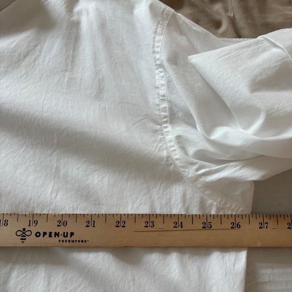 Eileen Fisher Shirt White Button Down Collared Large Capsule Classic Minimal - Picture 13 of 15